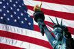flag statue of liberty